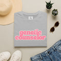 Genetic Counselor Graphic Tee — Pink Retro Script