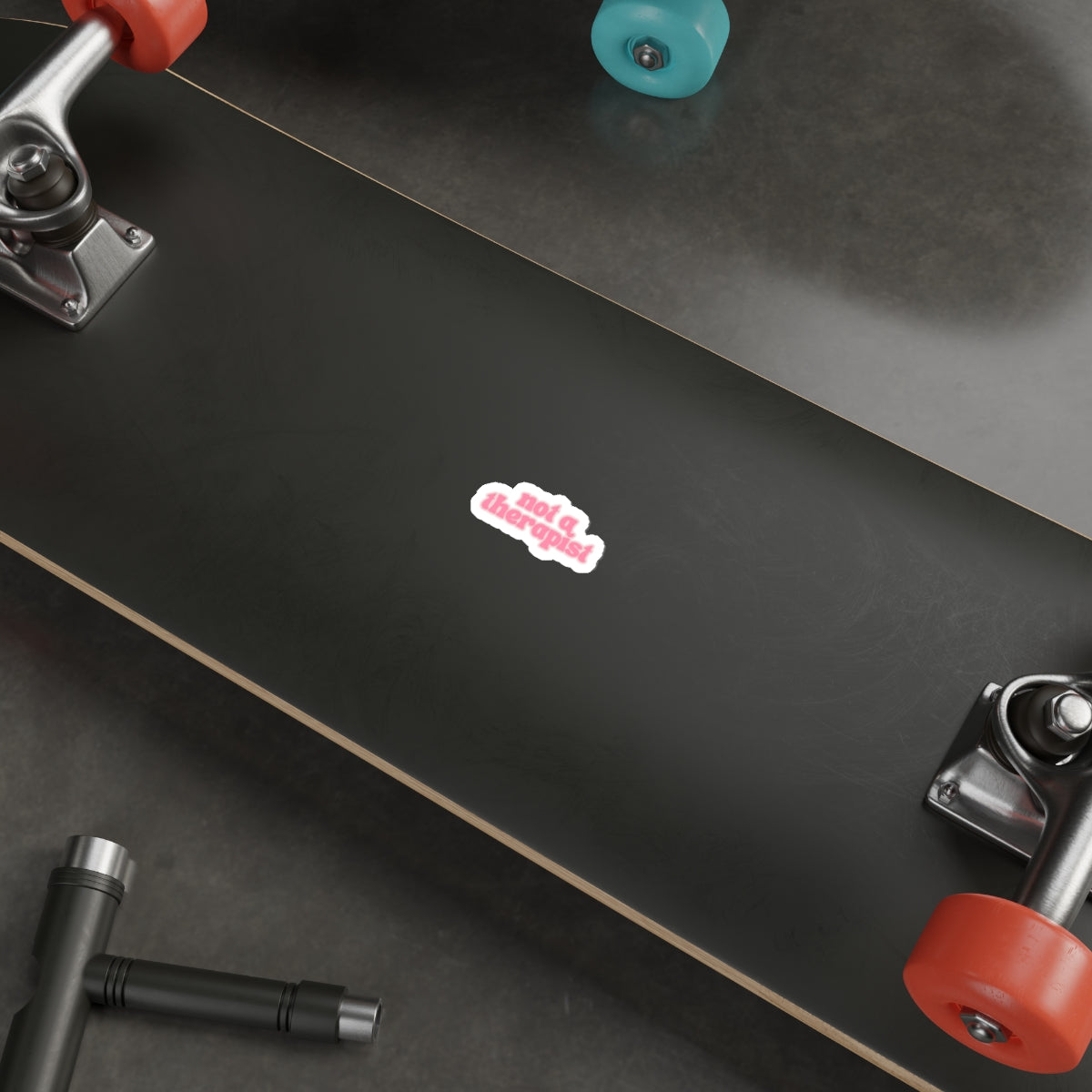 Not a Therapist Die-Cut Sticker — Pink Retro Text Sticker