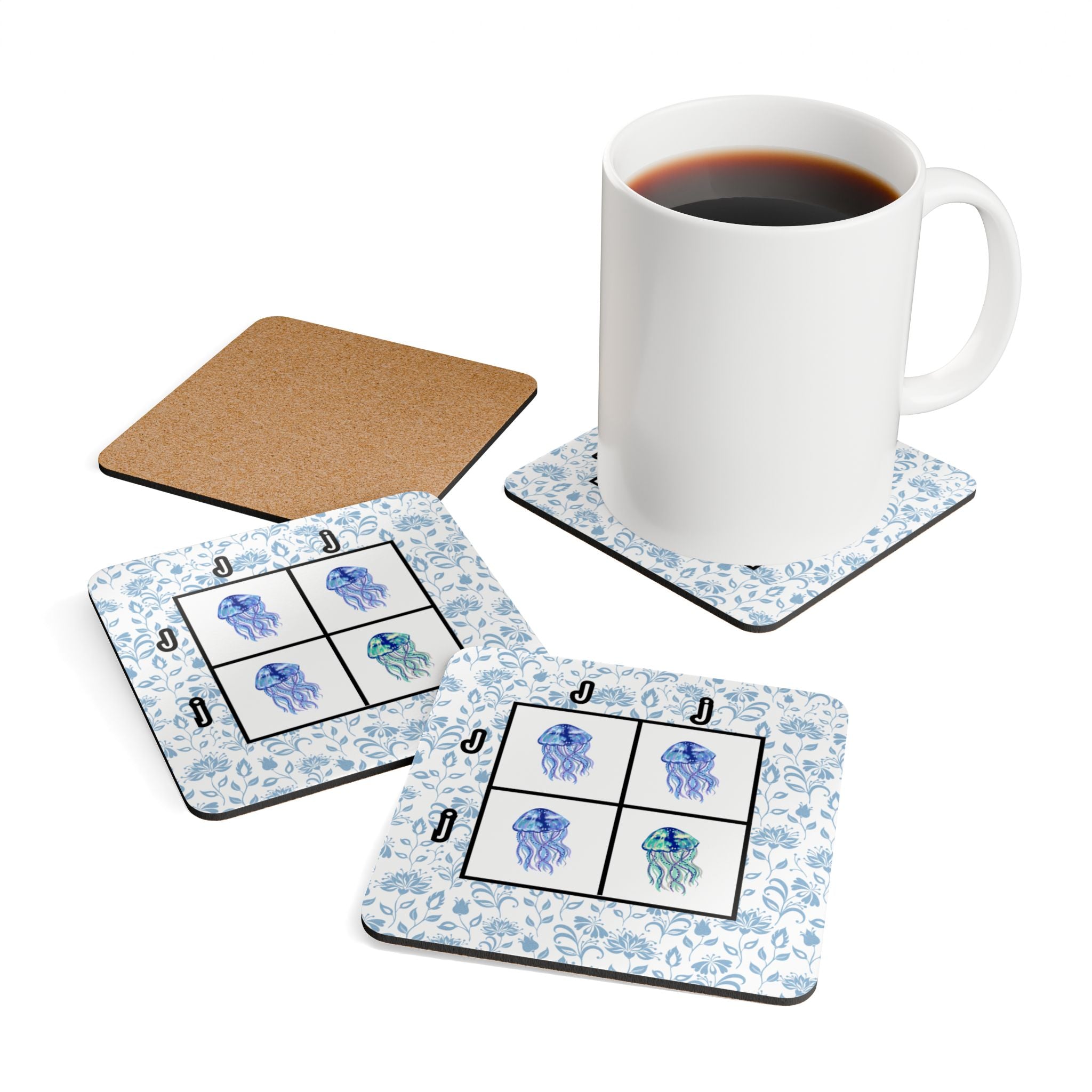 Punnett Square Coaster Set - Jellyfish
