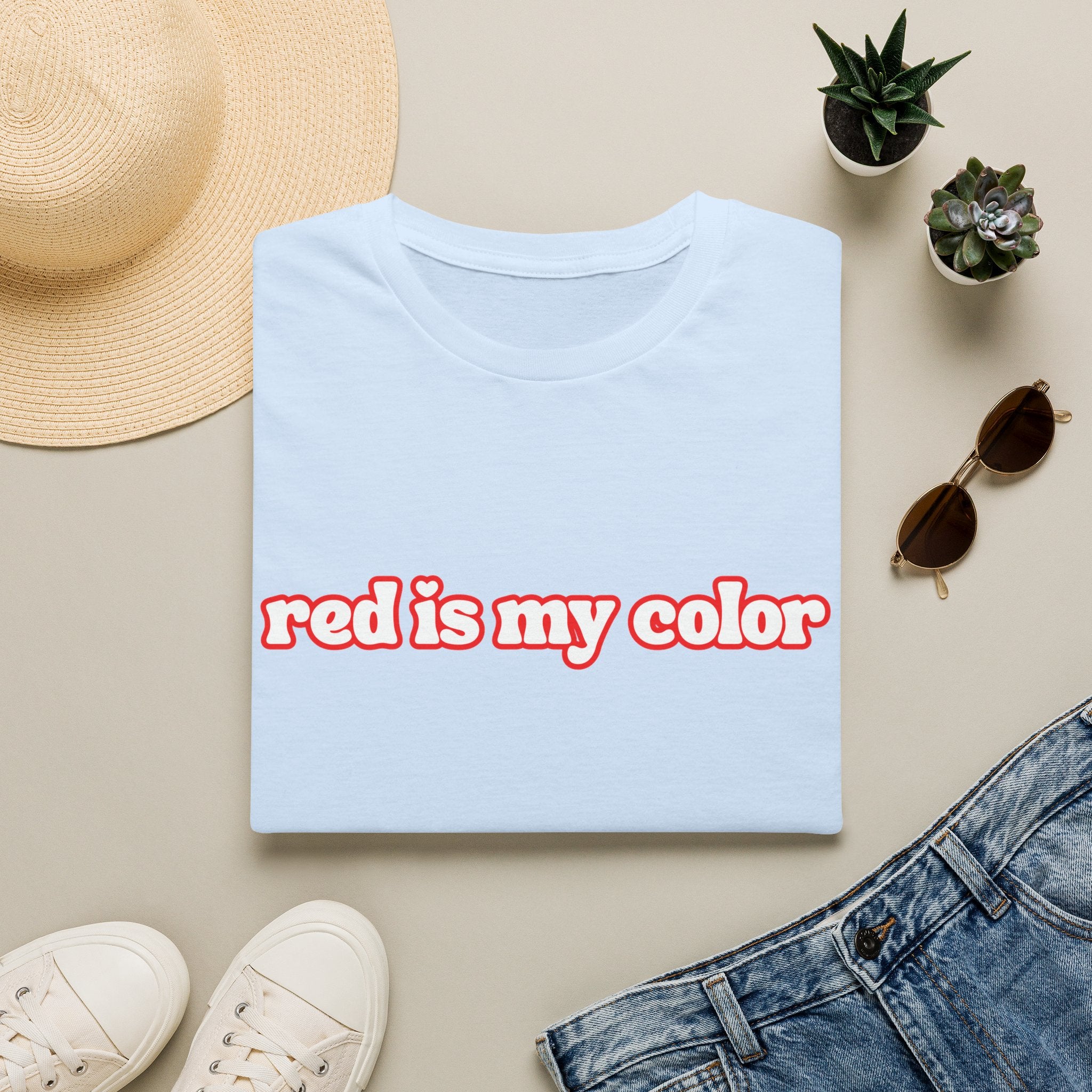 Redhead T-Shirt — "red is my color" Retro Script Tee