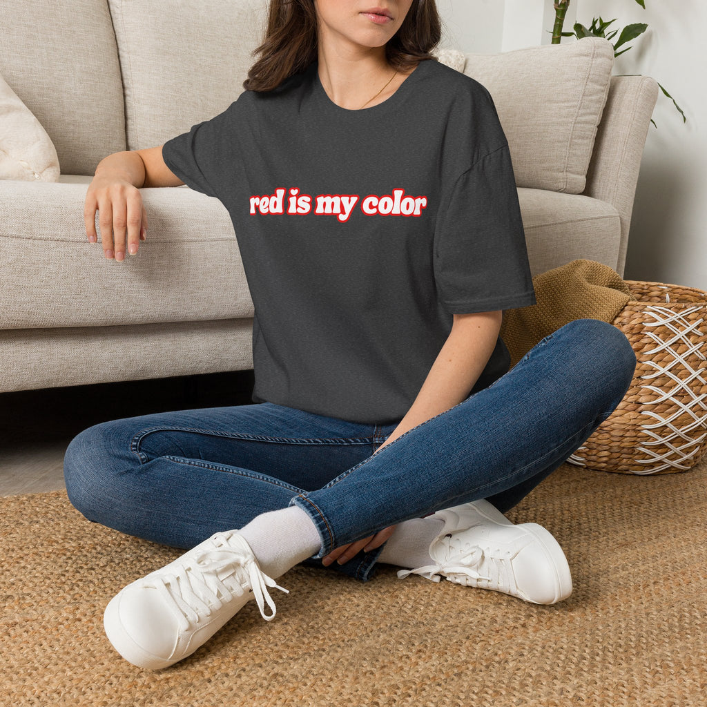 Redhead T-Shirt — "red is my color" Retro Script Tee