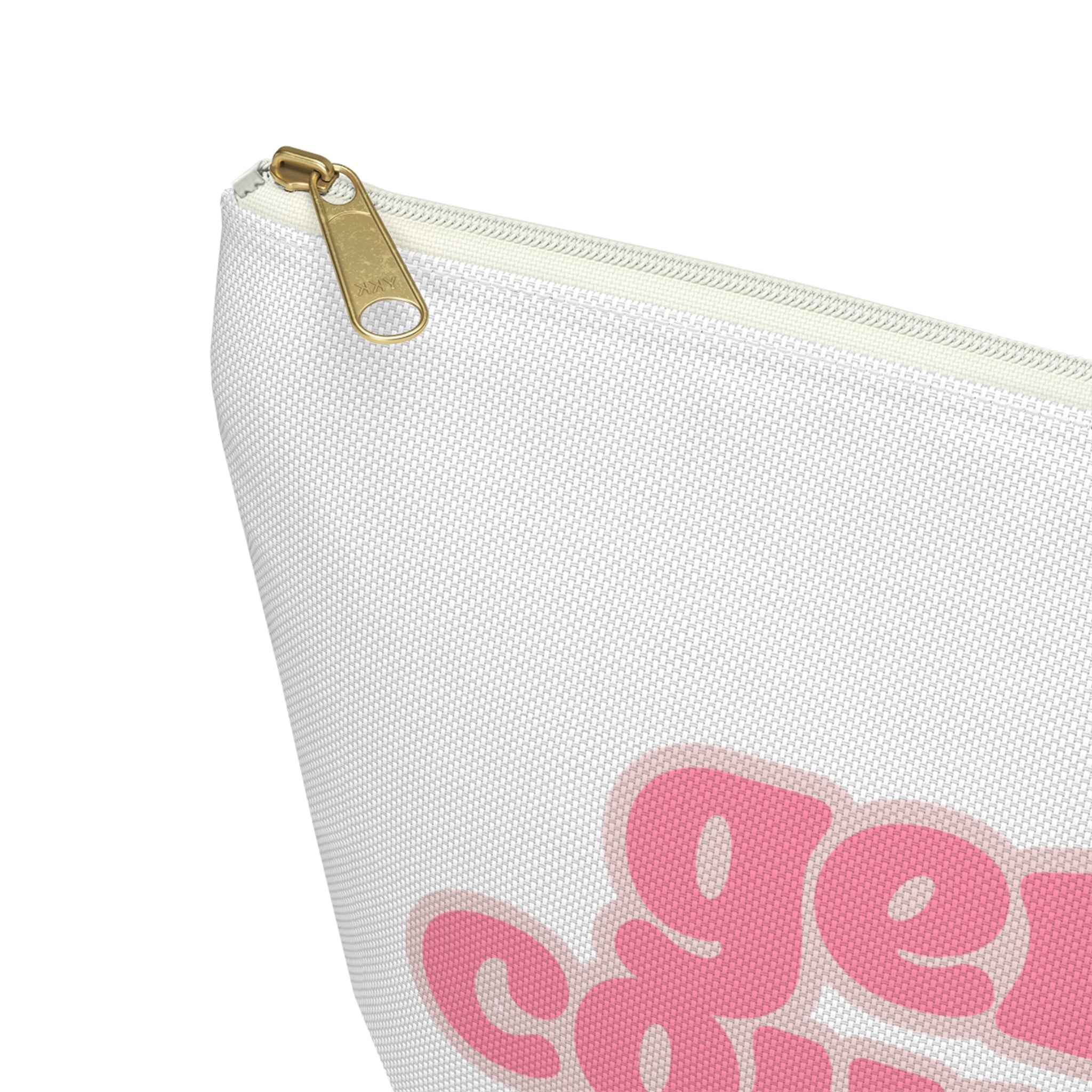 Genetic Counselor Accessory Pouch — Pink Retro Text Makeup Bag