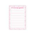 Pink "It's In My Genes" Lined Note Pad — Cute Genetics Sticky Notes