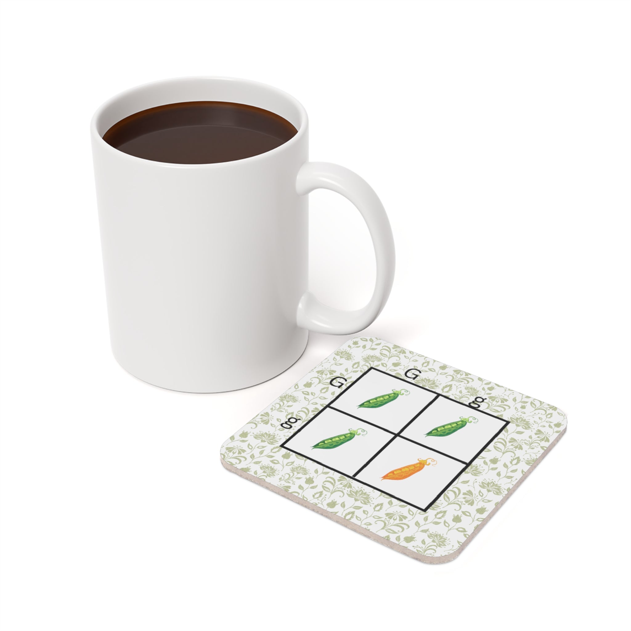 Punnett Square Cork Back Coaster