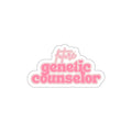 Future Genetic Counselor Die-Cut Sticker — Pink Retro Script