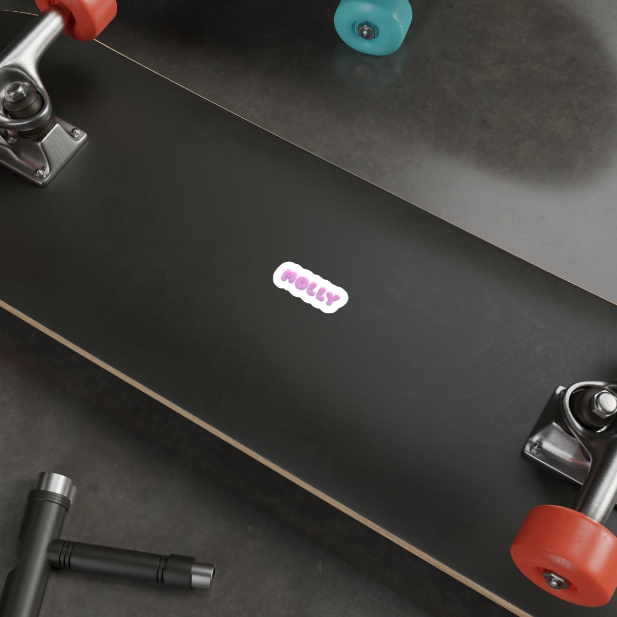 Customizable Name Die-Cut Sticker — Puffy Pink Bubble Letter