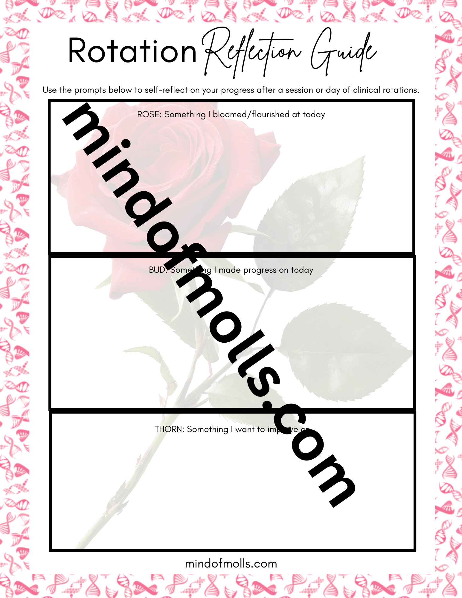 Digital Clinical Rotation Reflection Guide