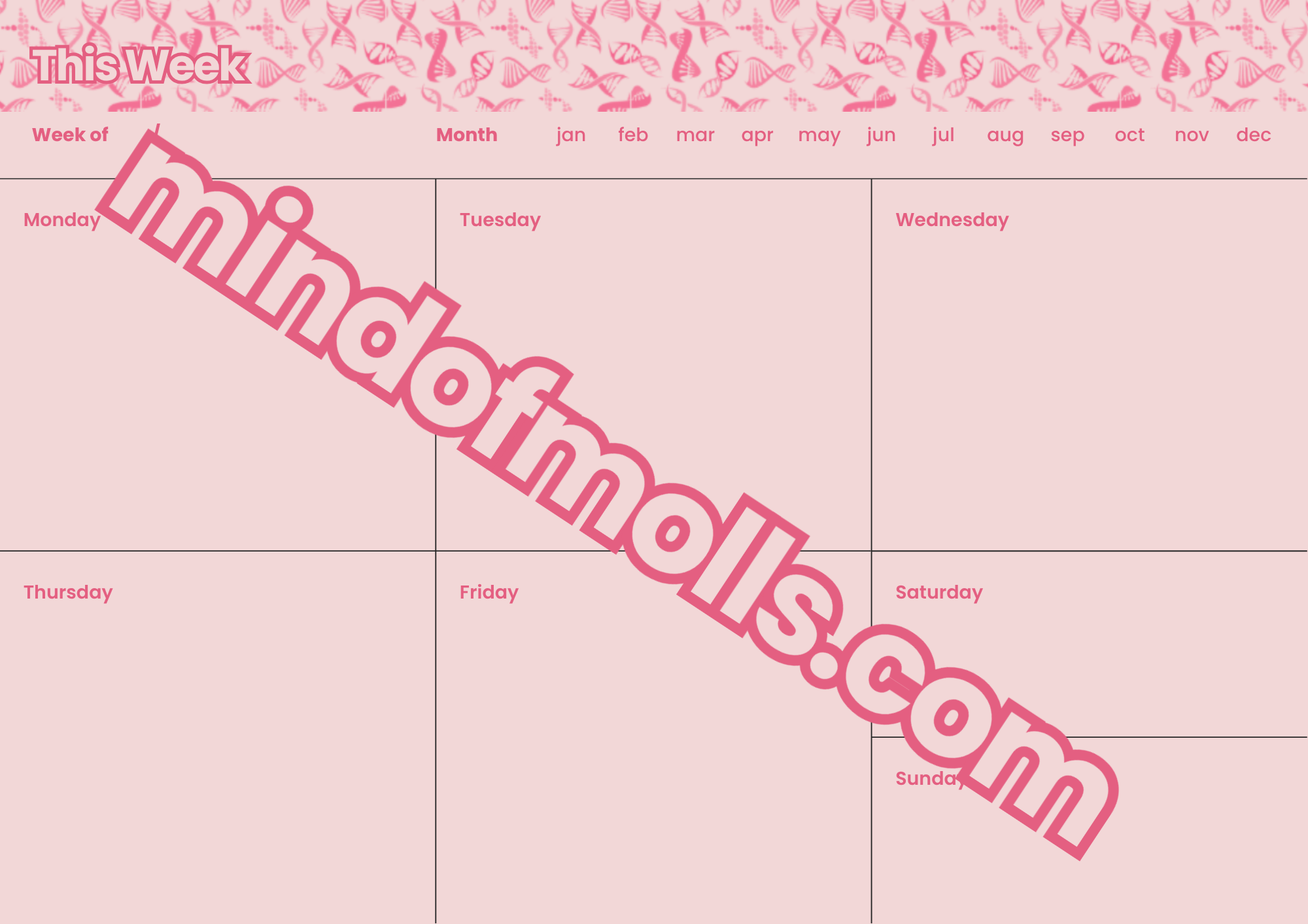 Digital DNA Weekly Planner